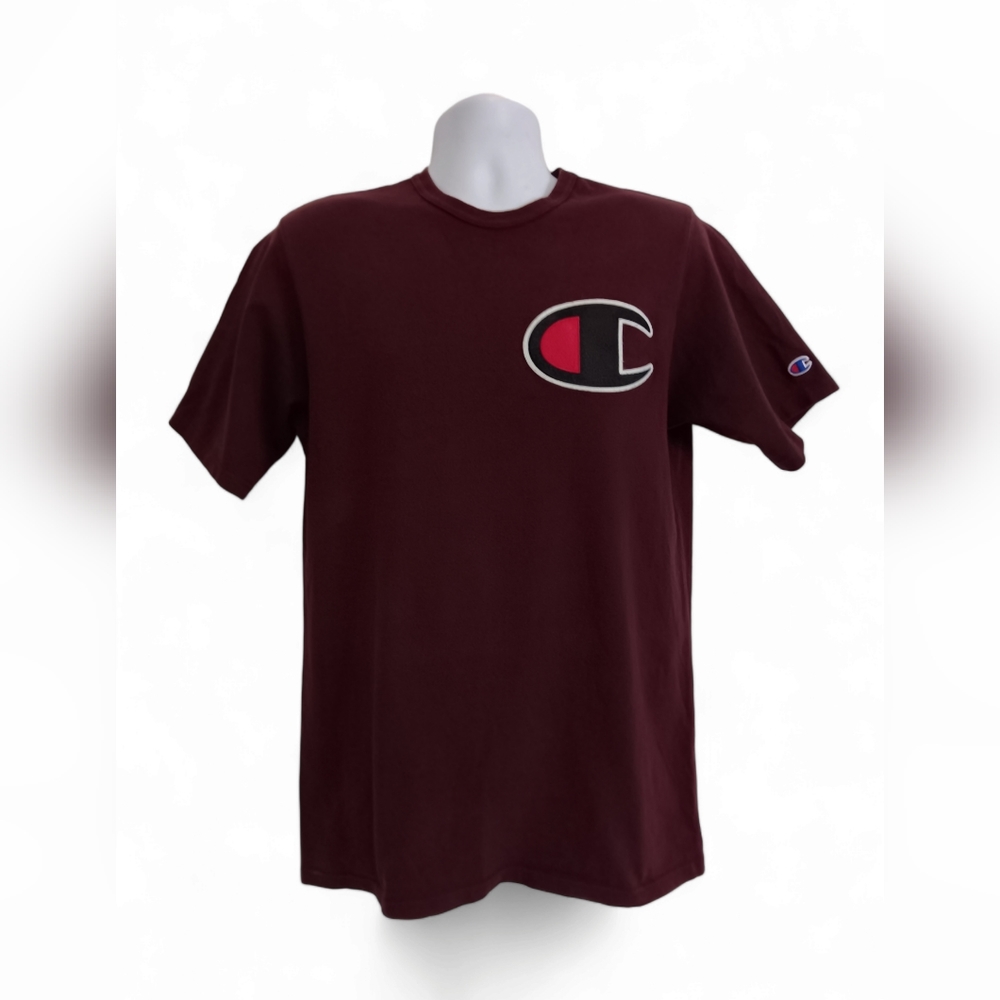 Champion men's burgundy vintage short-sleeve graphic t-shirt size L